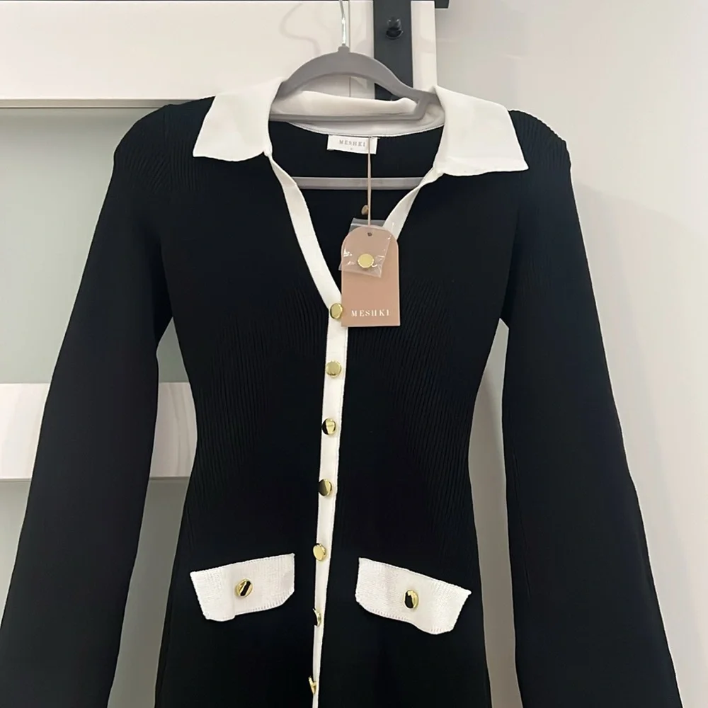NEW Meshki Long sleeve knit dress - Picture 4 of 8